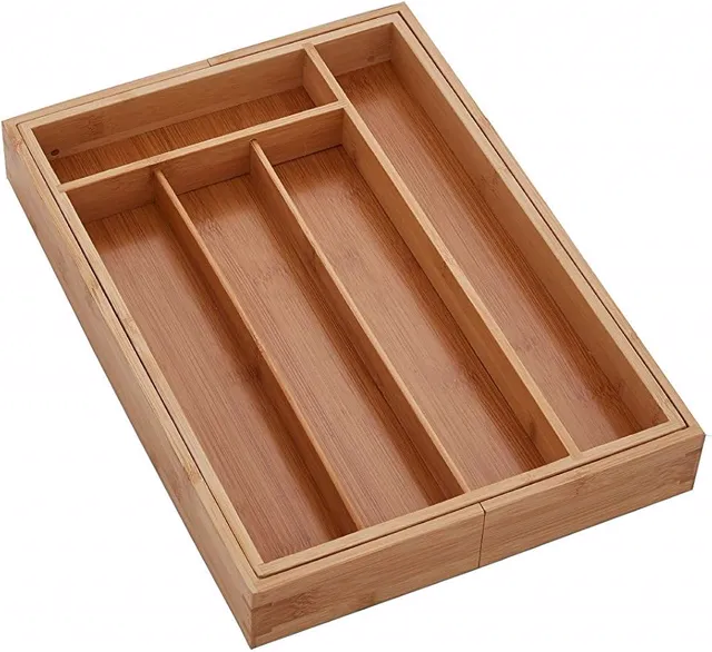 Copco Flatware Expandable Bamboo Drawer Org - Natural