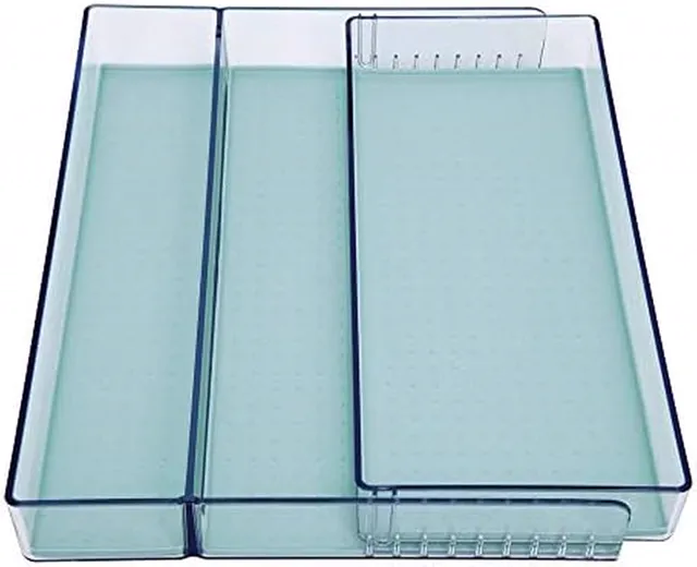 Copco Basics Expandable Drawer Organizer, 13 x 11 x 1.9-Inch, Aqua Sky