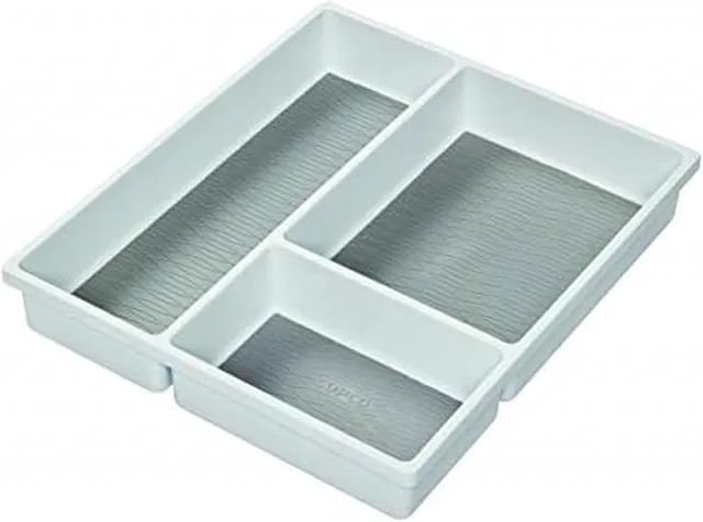 Copco Draw Organizer, Four Piece, White With Gray Liner
