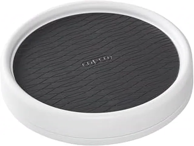 Copco 9 Inch Lazy Susan Turntable Organizer with Non-Skid Liner - Charcoal Gray, Smooth-Spin Cabinet and Pantry Organization, Countertop Rotating Tray for Kitchen, Bathroom, Craft Room