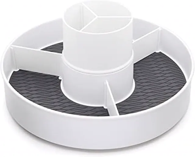 Copco 2 Tier Storage Turntable, 12-Inch, White