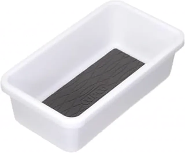 Copco Drawer Organizer for Kitchen, Spice Rack Tray, Small Storage Bin with Nonslip Liner for Utensils, Office and Craft Supplies - 6.81 x 3.81 x 2.1 Inches