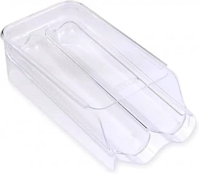 Copco Roll Down Egg Bin with Removable Lid - Space-Saving, Clear Egg Organizer for Refrigerators - Holds Up to 14 Eggs