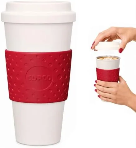 Copco Acadia 16 oz travel mug in Cherry Red