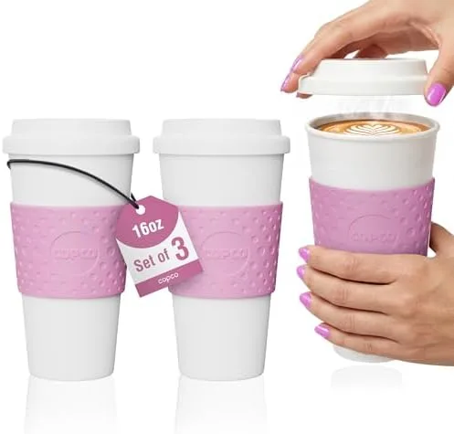 Copco Acadia 16 oz travel mugs, set of 3 in Pink