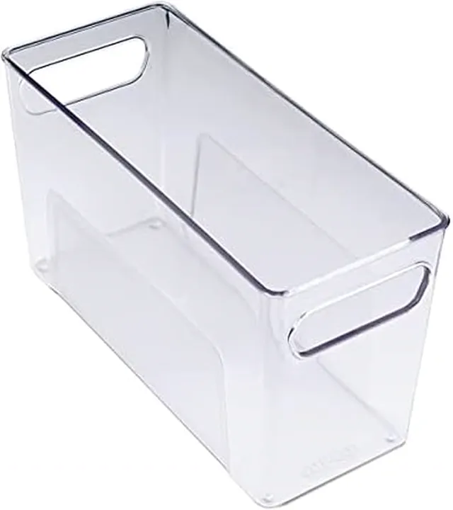 Storage Bins & Fridge from Copco: Clear Narrow Fridge Bin with Handles
