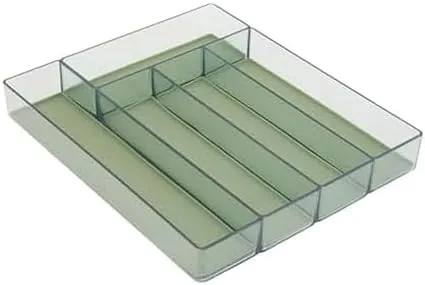 Copco flatware drawer organizer, 5 compartment in Green