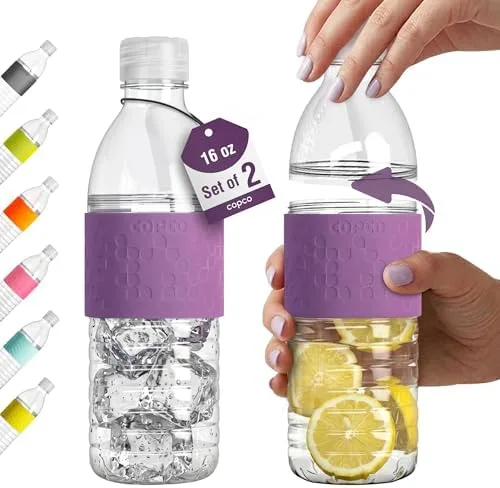 Copco hydra 16 oz water bottle, set of 2 in Purple