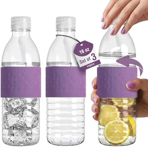 Copco hydra 16.9 oz water bottle, set of 3 in Purple