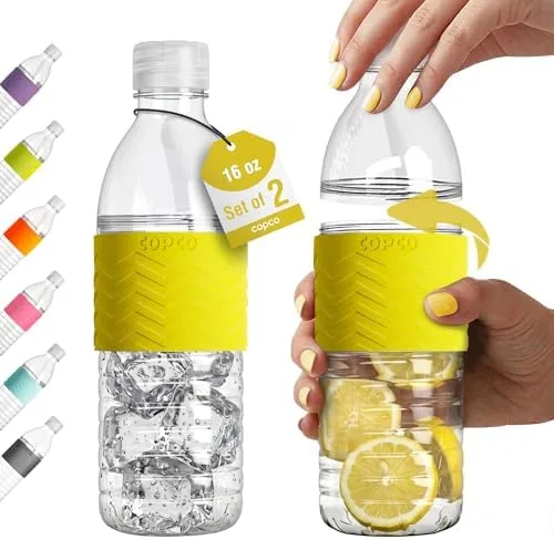 Copco hydra 16.9 oz water bottle, set of 2 in Yellow