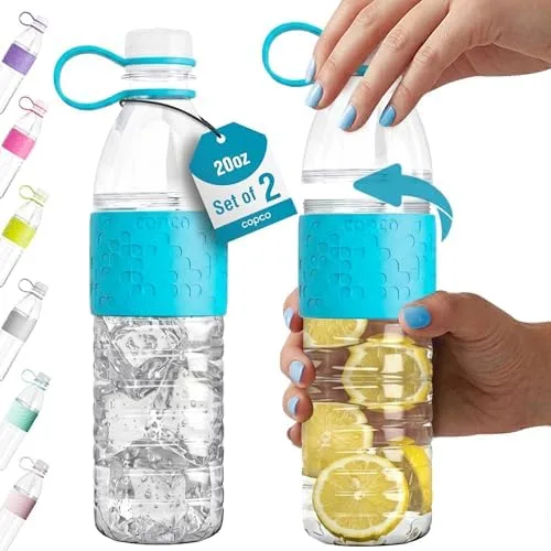 Copco hydra 20 oz water bottle, set of 2 in Blue