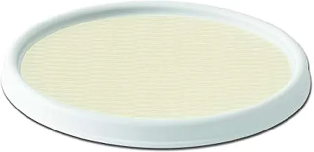 Copco 12-inch non-skid turntable in Cream for an upper cabinet or pantry shelf